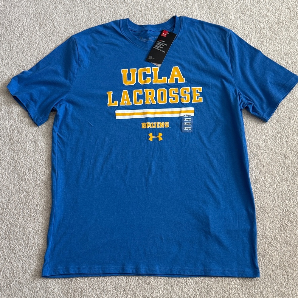 Men’s (L) Under Armour UCLA Lacrosse Tee - Royal Blue & Gold Lettering